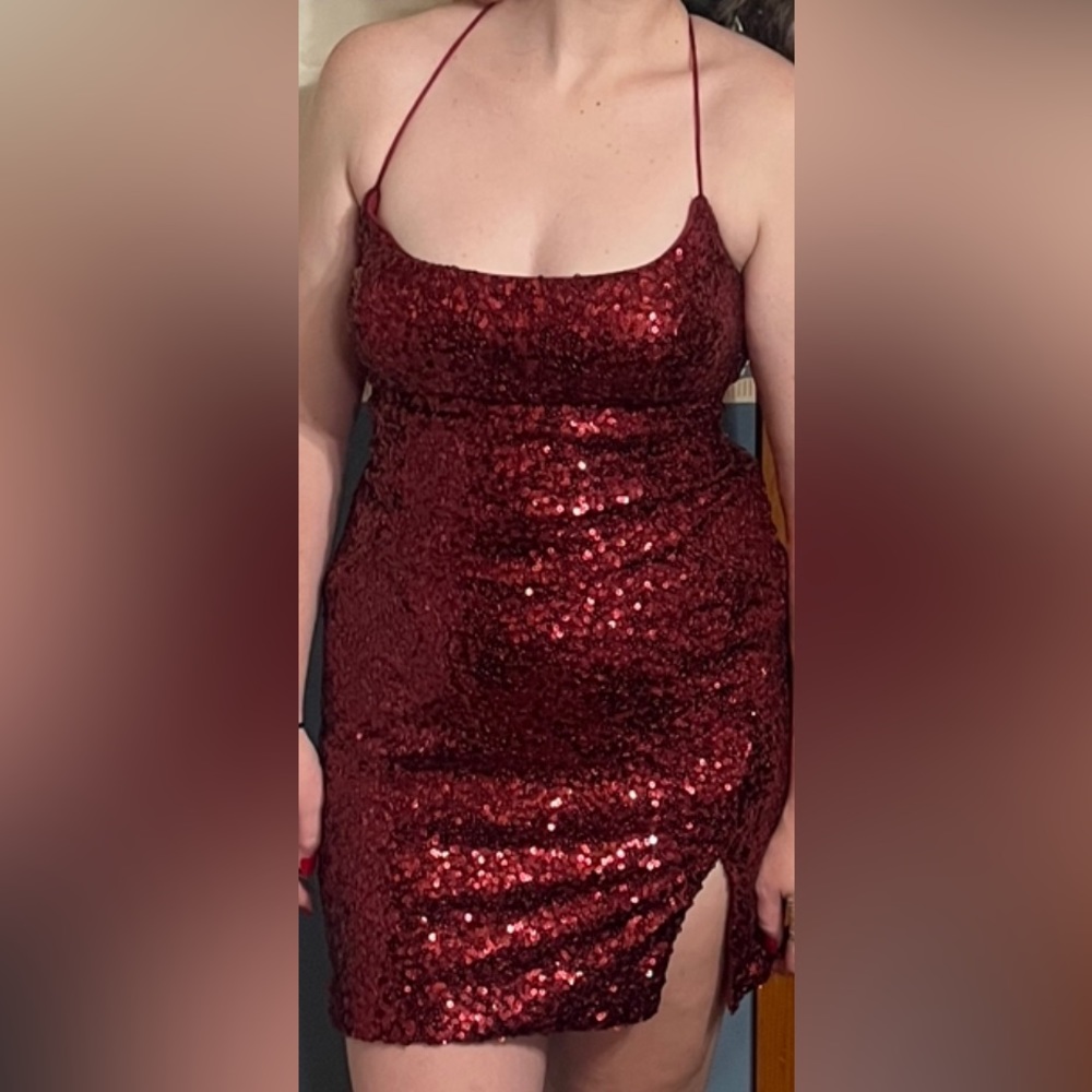 Red Sequined Prom/Homecoming Dress